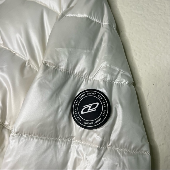 Dkny Sport Women's Packable Puffer White Jacket Size XL - Picture 7 of 13